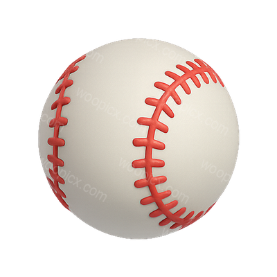 Realistic 3D Baseball with Stitching Detail