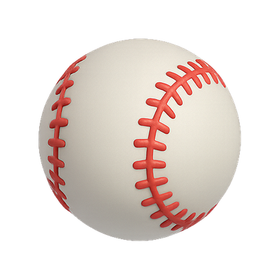Realistic 3D Baseball with Stitching Detail