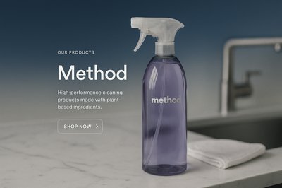 Stylish Visual Composition for Cleaning Product Display