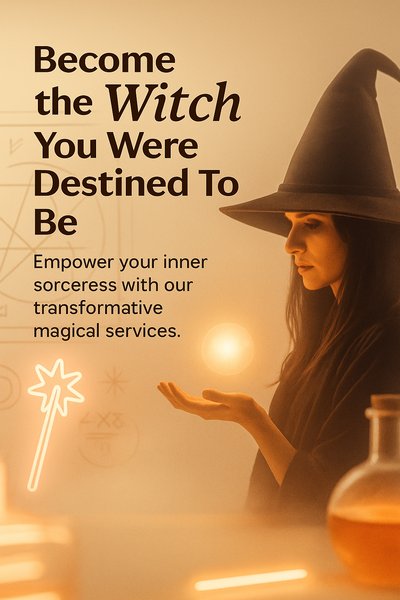 Enchanting Neon Vision of a Witch Empowering Inner Sorcery