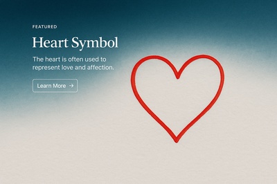 Stylish Heart Outline Design for Web Page