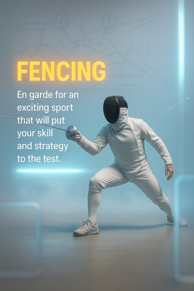 Dynamic Fencing Action with Modern Aesthetic