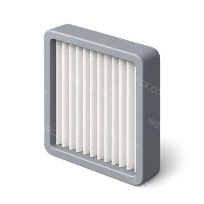 Stylish 3D Air Filter Icon in Isometric View