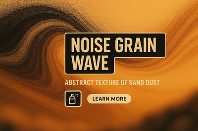 Abstract Sand Dust Texture Graphic with Bold Typography
