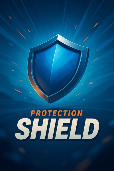 Dynamic Shield Design with Bold Typography