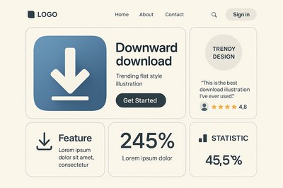 Bento Style Landing Page Design with Trendy Features