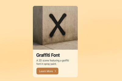 3D Graffiti Font Scene with Black Spray Paint