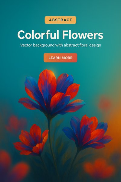 Colorful Abstract Floral Background Design for Creative Projects