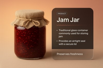 3D Jam Jar Design with Informative Overlay