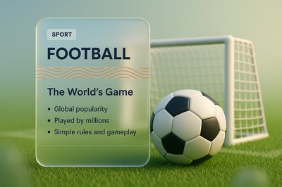 3D Illustration of Football with Informative Overlay