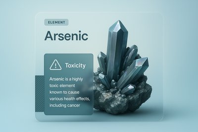 3D Illustration of Arsenic with Toxicity Information