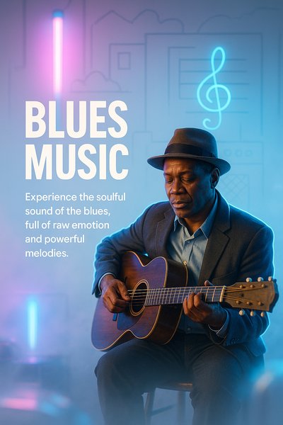 Soulful Blues Music Promotion with Emotional Imagery