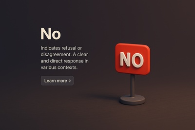 3D Scene Depicting Refusal with Realistic Design Elements