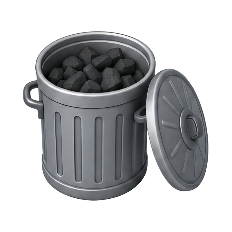 Ceramic raku reduction bin