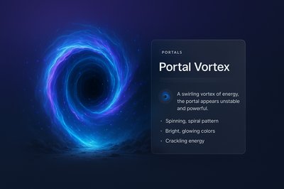 Stunning Portal Vortex Illustration with Dynamic Energy Effects