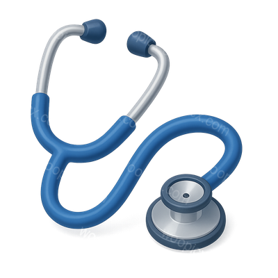 3D Heartbeat Stethoscope Icon in Isometric View