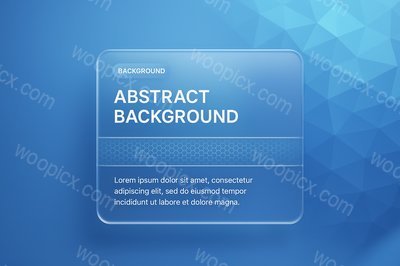 Abstract Blue Geometric Triangle Background with Overlay