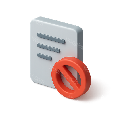 3D Banish Icon with Isometric Design and Volumetric Feel