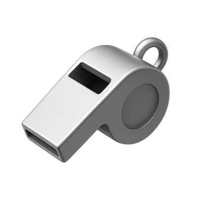 3D Sports Whistle Icon in Isometric View