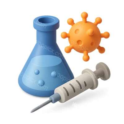 3D Viral Vector Icon for Scientific Representation