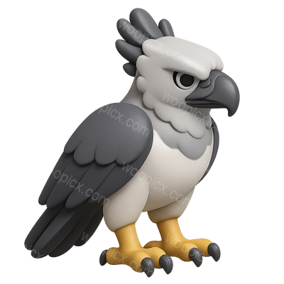 Stylized Cartoon Eagle Character Design
