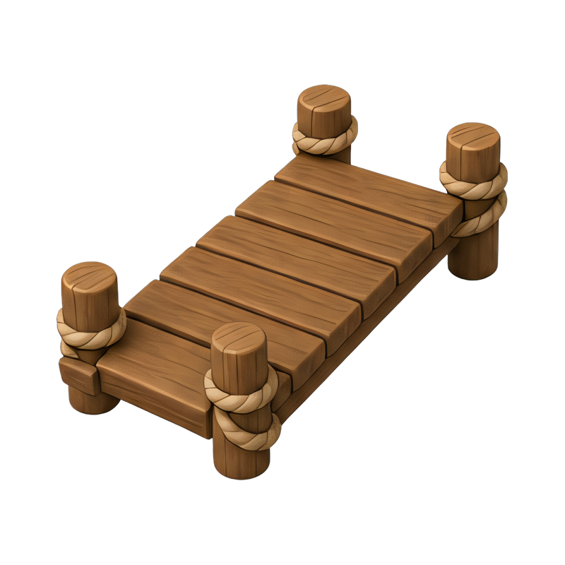 wooden plank walking board