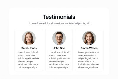 3D AI Illustration for Testimonials Section Design