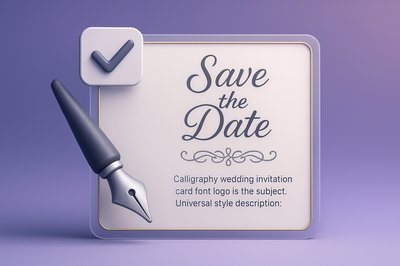 Elegant Save the Date Wedding Invitation Design