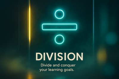 Neon Division Concept with Glowing Elements and Text