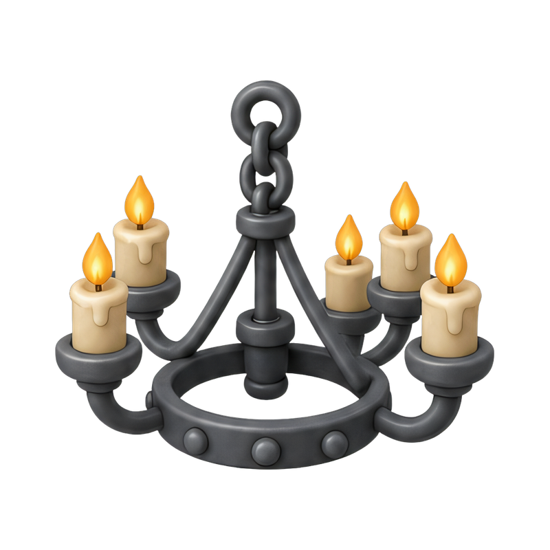 elegant iron candle chandelier