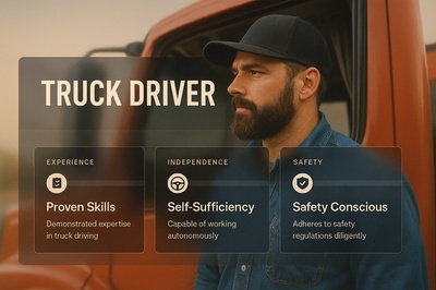 Stylish Web Design Concept for Truck Drivers