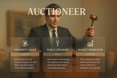 Stylish Auctioneer Block Design for Web Page