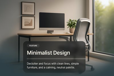 Sleek Minimalist Home Office with Natural Light