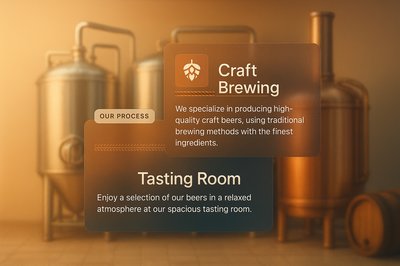 Craft Brewing and Tasting Room Web Design Concept