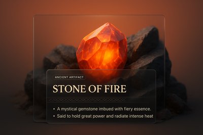 Mesmerizing 3D Stone of Fire Gemstone Illustration