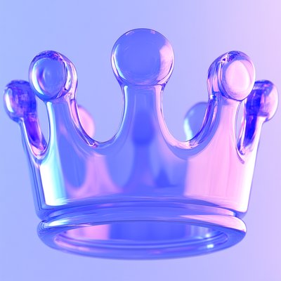 Stylized Crown Icon with Gradient Colors