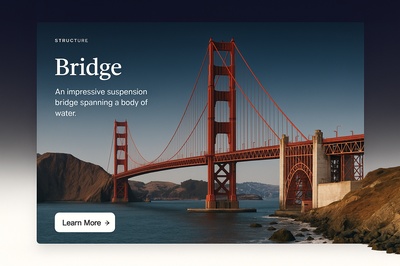 Stylish Bridge Web Design Concept with Call to Action