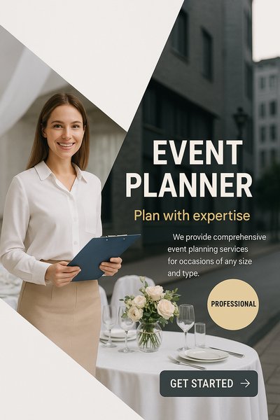 Professional Event Planner Services with Realistic Aesthetics