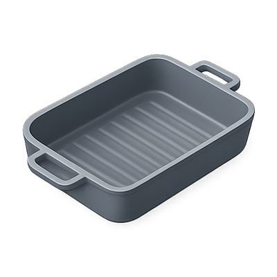 Modern Grey Baking Dish with Handles