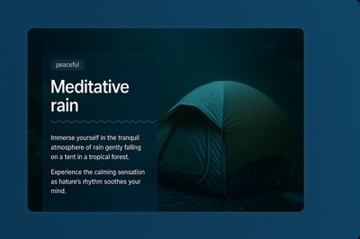 Calm Rain on a Tent in a Tropical Forest