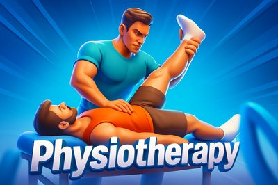 Dynamic Physiotherapy Scene with Engaging Visual Elements