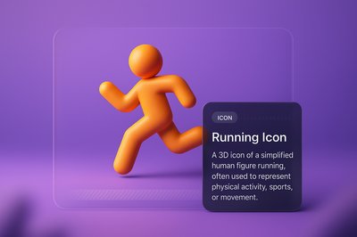 3D Running Icon Representation for Physical Activity