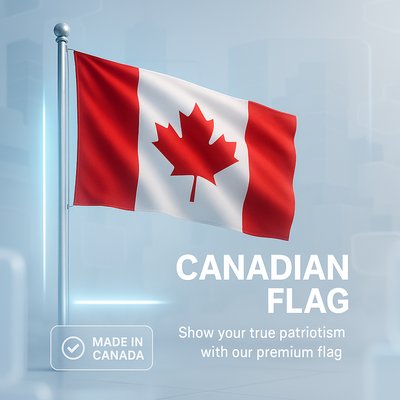 Premium Canadian Flag Display with Modern Aesthetic