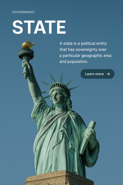 Minimalist Web Page Design Featuring Statue of Liberty