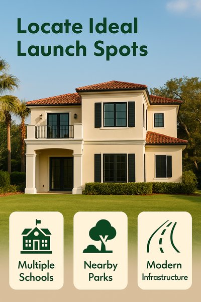 Real Estate Marketing Graphic Highlighting Local Amenities