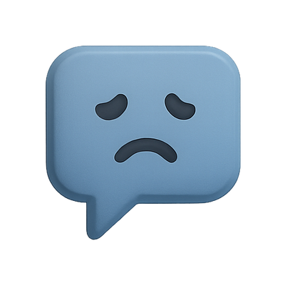 Sad Emoji Speech Bubble Icon