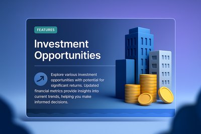 Abstract Business Background with Coins and Buildings