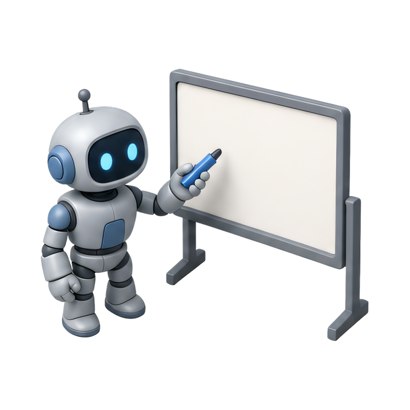 robot teaching a class