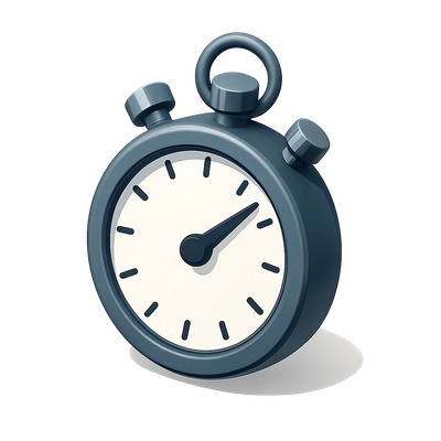 Stylish 3D Stopwatch Icon with Isometric View