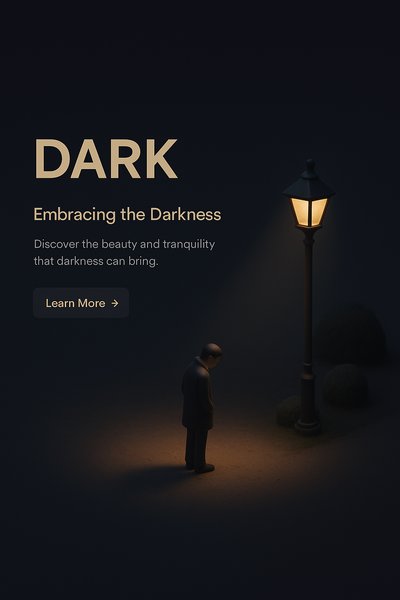 3D Scene Embracing Darkness with Minimalist Design